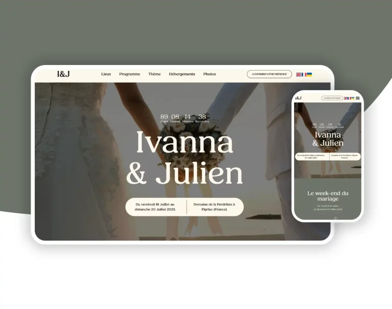Site WordPress événementiel mariage