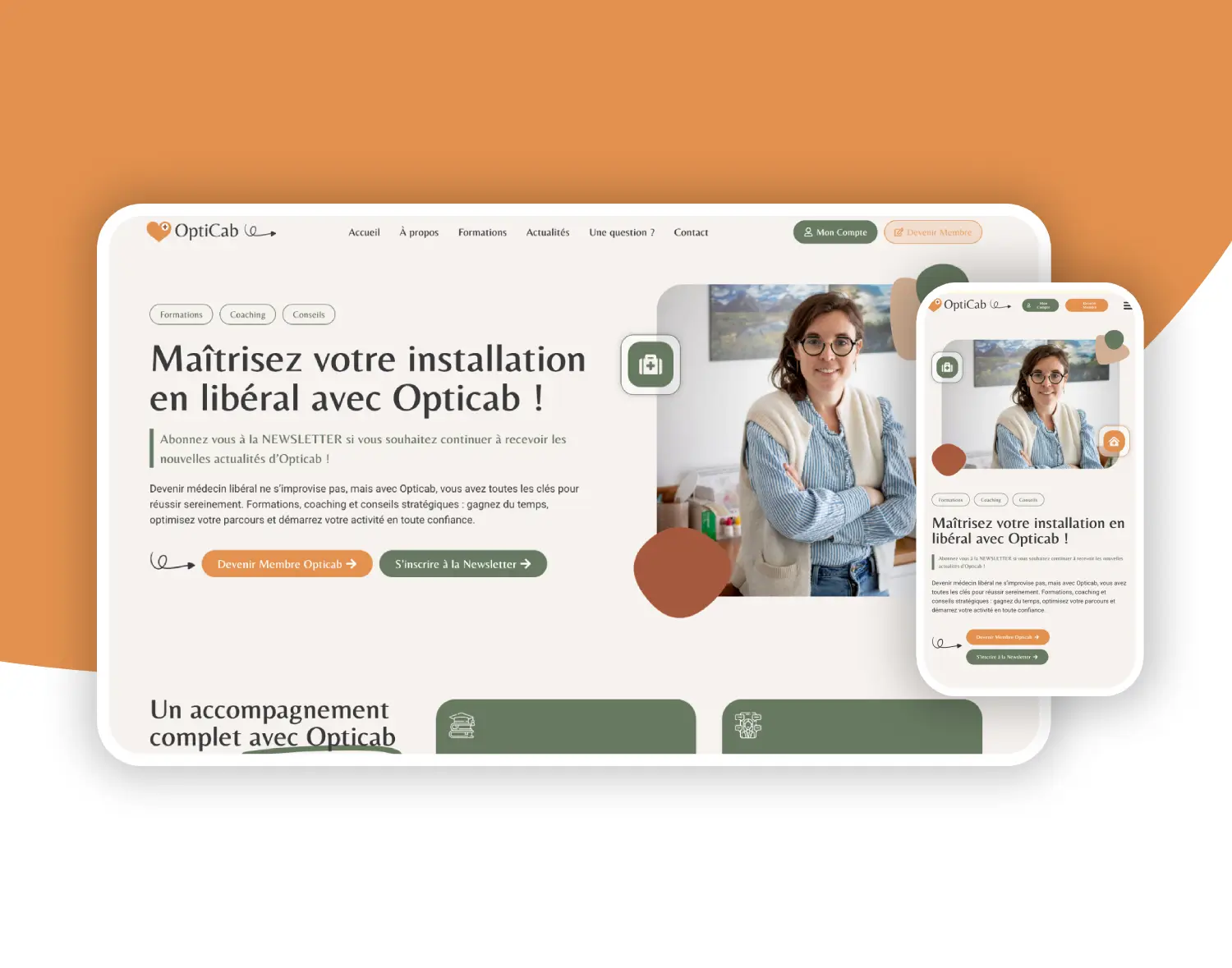 Plateforme e-learning WordPress OptiCab Formation